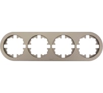 Рамка 4-ая б/вст круглая Lezard OSEN титан 744-3700-149