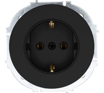 Розетка с/з ПБТ (упаковка 10 шт) Lezard OSEN чёрный бархат 743-4288-122B