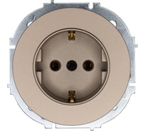 Розетка с/з ПБТ (упаковка 10 шт) Lezard OSEN титан 743-3788-122B