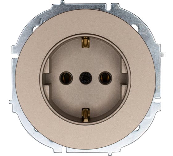 Розетка с/з ПБТ (упаковка 10 шт) Lezard OSEN титан 743-3788-122B