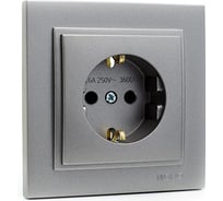 Розетка с заземлением Mono Electric DESPINA антрацит 102-242421-117