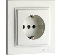 Розетка с заземлением Mono Electric DESPINA жемчуг 102-252521-117