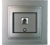 Телефонная розетка Mono Electric DESPINA Rj45, Cat3, антрацит 102-242405-124