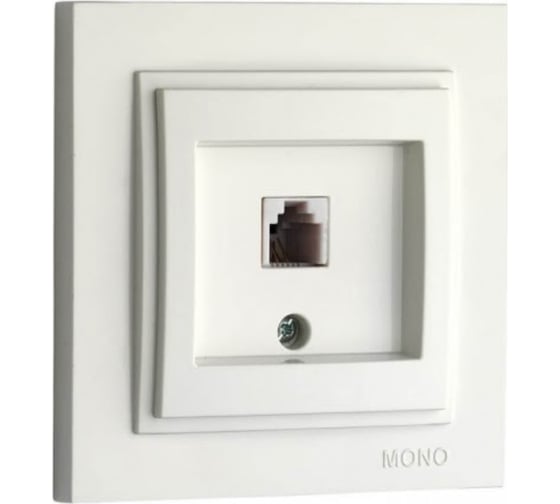 Телефонная розетка Mono Electric DESPINA Rj45, Cat3, жемчуг 102-252505-124 1