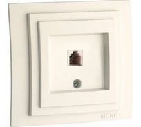 Телефонная розетка Mono Electric LARISA Rj45, Cat3, слоновая кость 103-010105-124