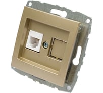 Механизм телефонной розетки Mono Electric Rj45, Cat3, L/D, титан 500-002225-124
