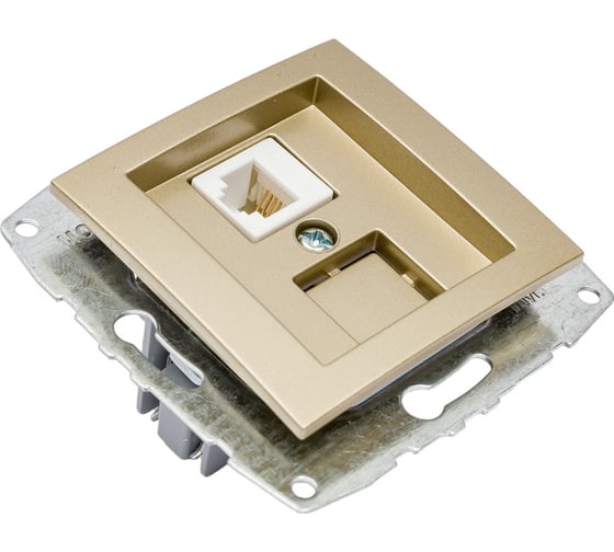 Механизм телефонной розетки Mono Electric Rj45, Cat3, L/D, титан 500-002225-124