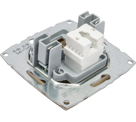 Механизм телефонной розетки Mono Electric Rj45, Cat3, L/D, титан 500-002225-124