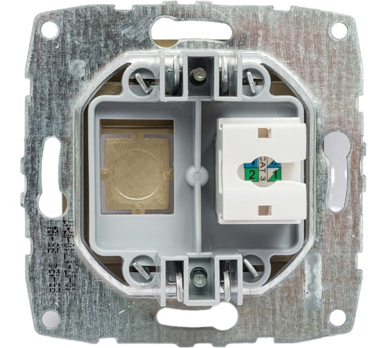 Механизм телефонной розетки Mono Electric Rj45, Cat3, L/D, титан 500-002225-124