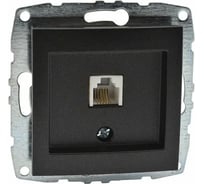 Механизм телефонной розетки Mono Electric Rj45, Cat3, L/D, графит 500-002025-124