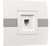 Телефонная розетка Mono Electric ECO Rj45, Cat3, комплект, белый 101-010104-124