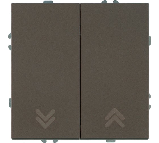 Выключатель 2-клавишный STEKKER самовозвратный (механизм), 250В, 10А, серия Эмили, RSW10-5113-09, антрацит, soft touch 50367 1