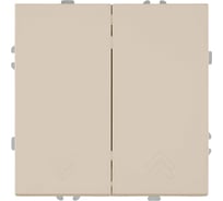 Выключатель 2-клавишный STEKKER самовозвратный (механизм), 250В, 10А, серия Эмили, RSW10-5113-08, кашемир, soft touch 50365