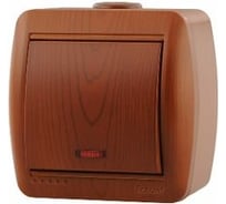 Выключатель проходной Lezard NATA с подсветкой сосна 710-0800-114