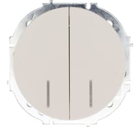 Выключатель двойной с подсветкой слоновая кость Lezard OSEN 743-9088-112