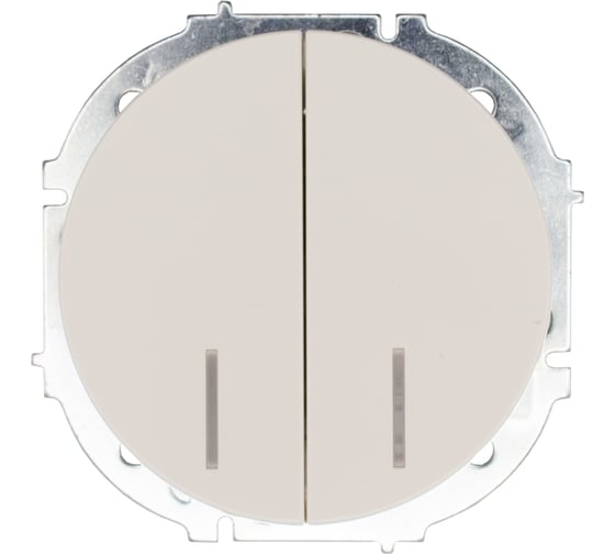 Выключатель двойной с подсветкой слоновая кость Lezard OSEN 743-9088-112