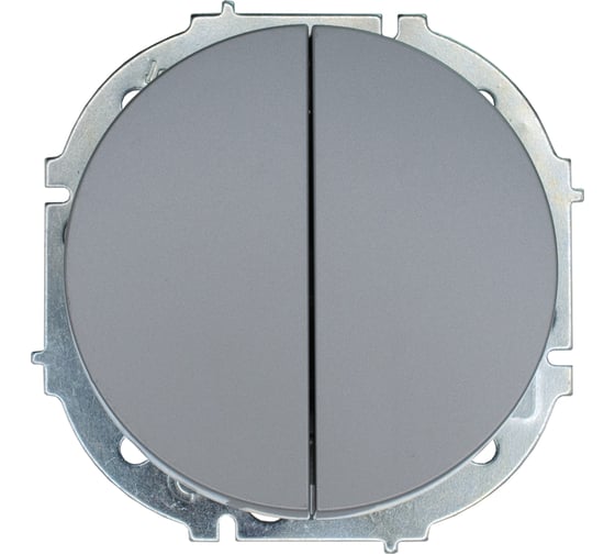 Выключатель двойной серый матовый Lezard OSEN 743-7488-101