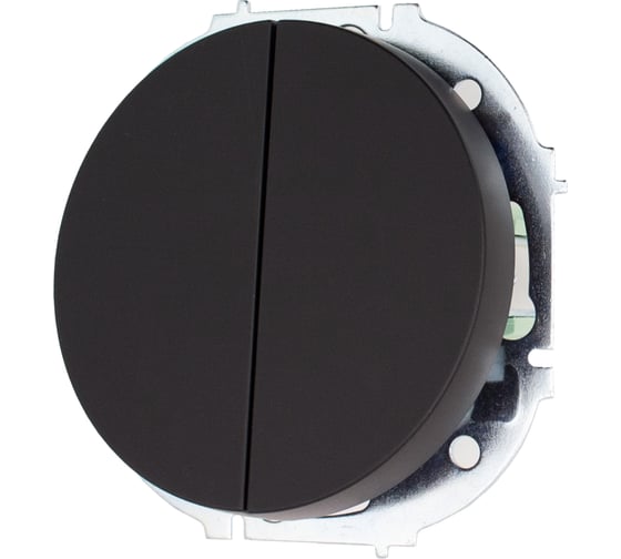 Выключатель двойной чёрный бархат Lezard OSEN 743-4288-101