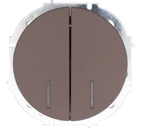 Выключатель двойной с подсветкой шоколад Lezard OSEN 743-7388-112