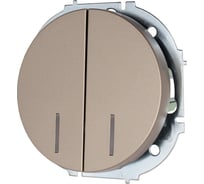 Выключатель двойной с подсветкой титан Lezard OSEN 743-3788-112