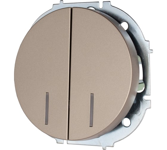 Выключатель двойной с подсветкой титан Lezard OSEN 743-3788-112