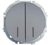 Выключатель двойной с подсветкой серый матовый Lezard OSEN 743-7488-112