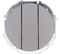 Выключатель тройной серый матовый Lezard OSEN 743-7488-109