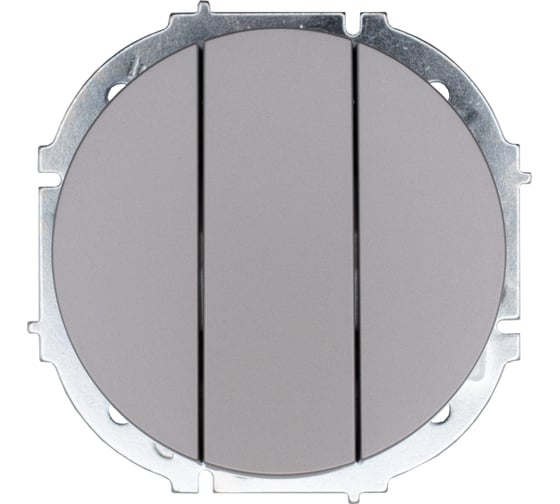 Выключатель тройной серый матовый Lezard OSEN 743-7488-109