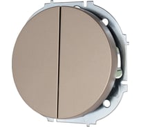 Выключатель двойной титан Lezard OSEN 743-3788-101