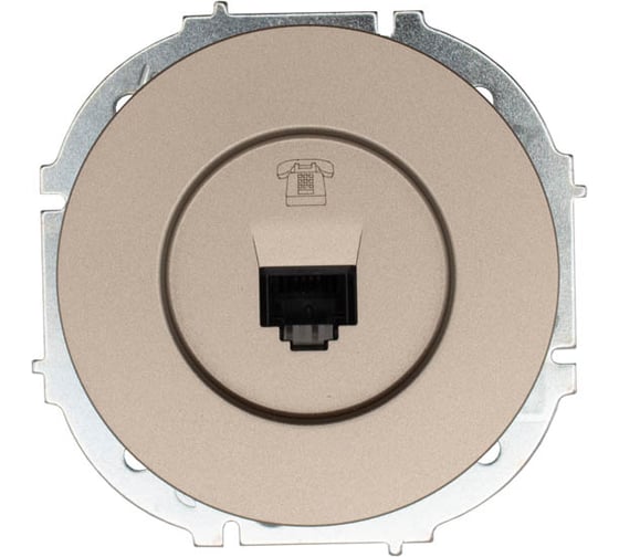 Розетка телефонная Lezard OSEN евро, титан 743-3788-137 1