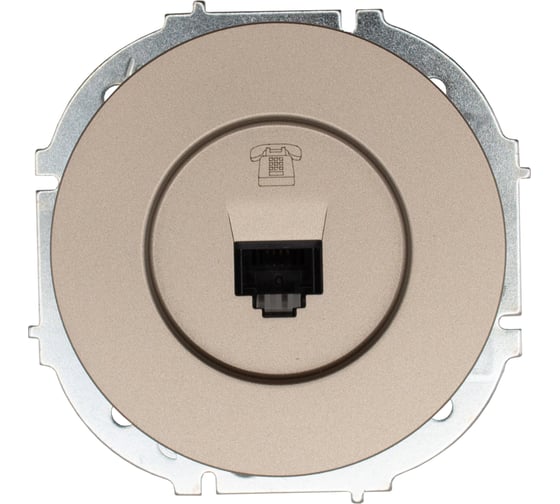 Розетка телефонная евро Lezard OSEN титан 743-3788-137