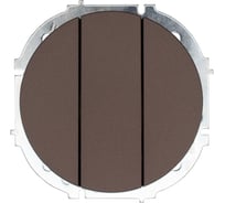 Выключатель тройной шоколад Lezard OSEN 743-7388-109