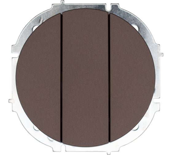 Выключатель тройной шоколад Lezard OSEN 743-7388-109