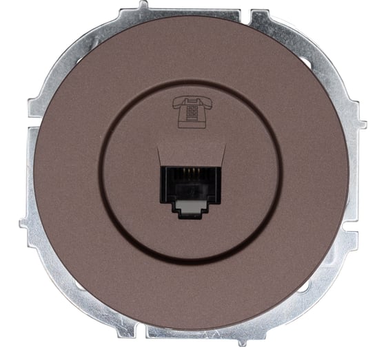 Розетка телефонная евро Lezard OSEN шоколад 743-7388-137