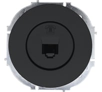 Розетка телефонная евро Lezard OSEN чёрный бархат 743-4288-137