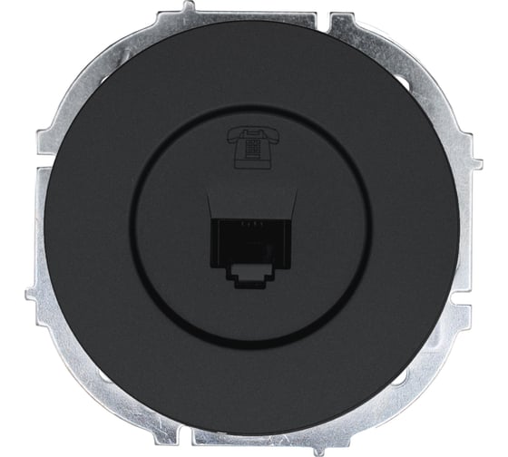 Розетка телефонная евро Lezard OSEN чёрный бархат 743-4288-137