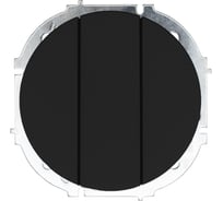 Выключатель тройной чёрный бархат Lezard OSEN 743-4288-109