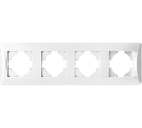 Рамка 4 поста SPL белый, серия BW 205204