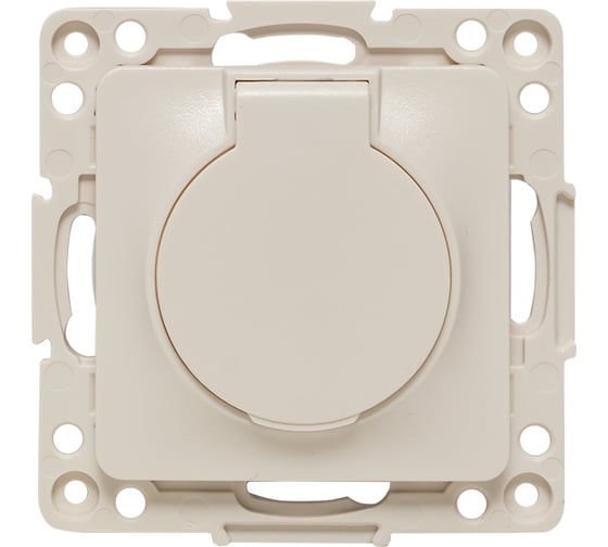 Механизм Розетки EKF Стокгольм 1-местной с/з 16А белый с крышкой IP44 PROxima EYR16-028-10-44