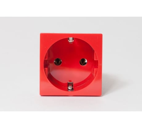 Розетка электрическая SPL 2К+З, красный, 1 шт. 200073