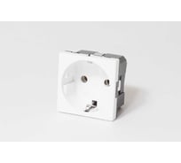 Розетка электрическая SPL 2К+З со шторками, с безвинтовым зажимом (белый), 1 шт. 200075