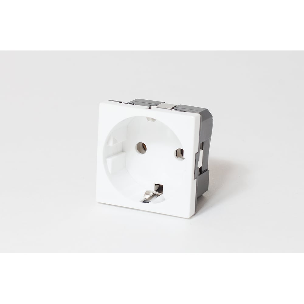 Розетка электрическая SPL 2К+З, с защитными шторками, белый, 1 шт ...