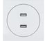 Розетка 2-ая USB разъем Lezard OSEN белая 743-0288-192 4