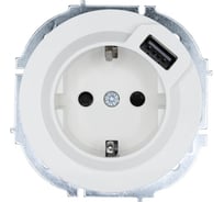 Розетка с/з + USB разъем Lezard OSEN белая 743-0288-181