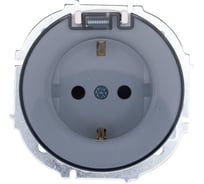 Розетка с/з с крышкой ПБТ Lezard OSEN белая 743-0288-123B