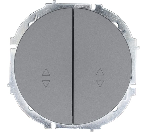 Выключатель проходной двойной серый матовый Lezard OSEN 743-7488-106