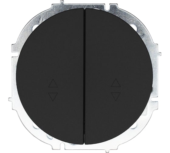 Выключатель проходной двойной чёрный бархат Lezard OSEN 743-4288-106