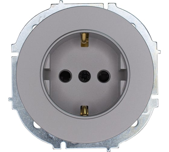Розетка с защитой от детей ПБТ Lezard OSEN серый матовый 743-7488-124B