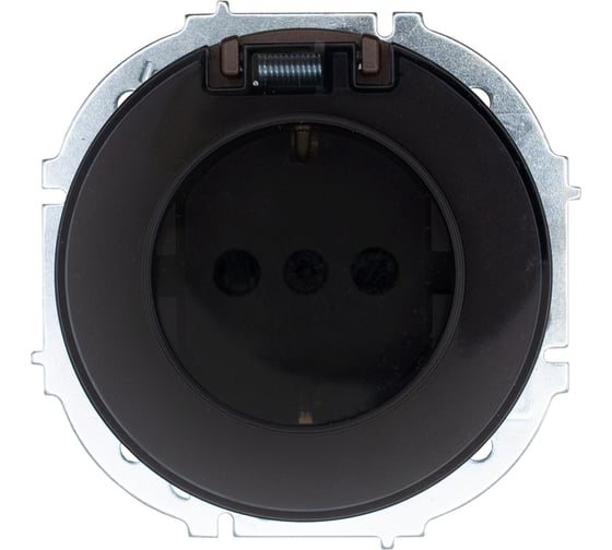 Розетка с/з с крышкой ПБТ IP44 Lezard OSEN шоколад 743-7388-123BIPCH