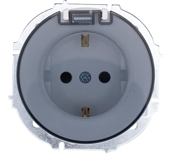 Розетка с/з с крышкой ПБТ IP44 Lezard OSEN белая 743-0288-123BIPCH